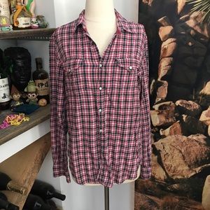 SBS plaid button down shirt